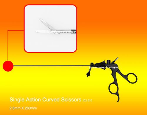 New 2.8X280mm Curved Scissors Laparoscopy Laparoscopic