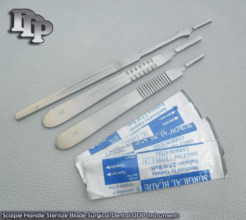 Scalple Handle # 3,4,7 + 10 Sterile Surgical Blade #15 Surgical DDP Instruments