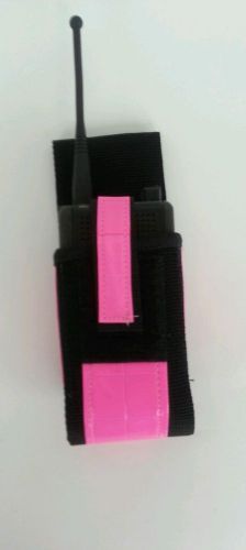 Pink reflective nylon radio holster ems, police, rescue, super tough construct for sale