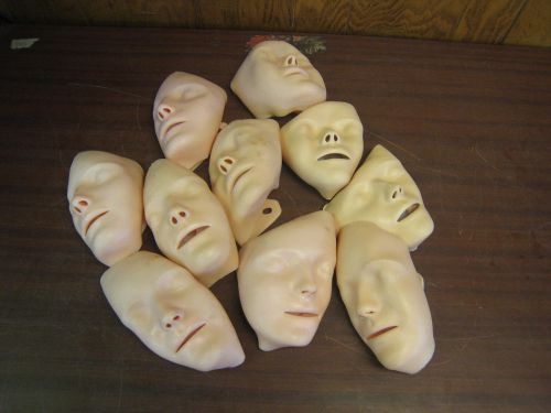 Lot 10 Resusci Manikin CPR Training Replacement Faces FREE SHIPPING