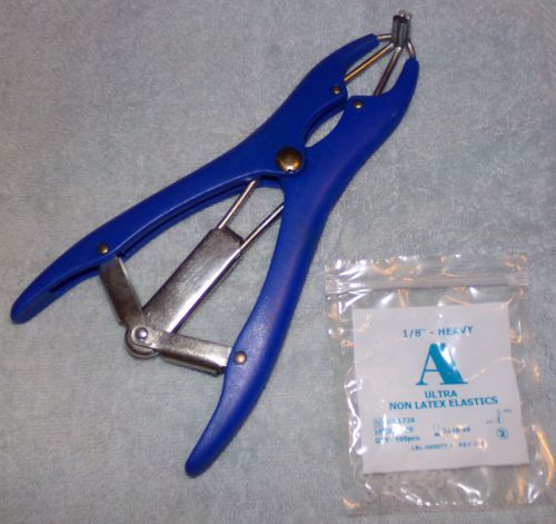 Elastrator Stretching Forceps Veterinary Instrument &amp; Orthodontic Bands(90ct)