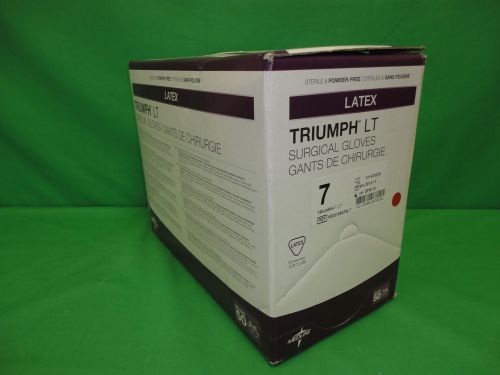 Medline triumph lt latex surgical gloves - size 7 [mds108070lt] box/50 for sale