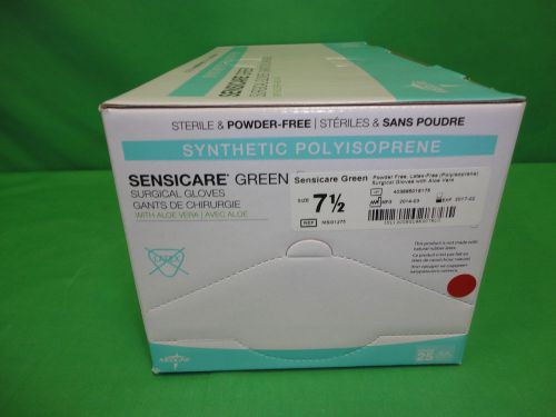 Medline SensiCare Green Surgical Gloves - Size 7.5 [MSG1275] Box of 25