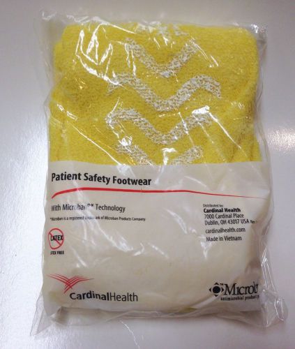 Cardinal Health Hospital Socks Microban Technology XXL Yellow NEW