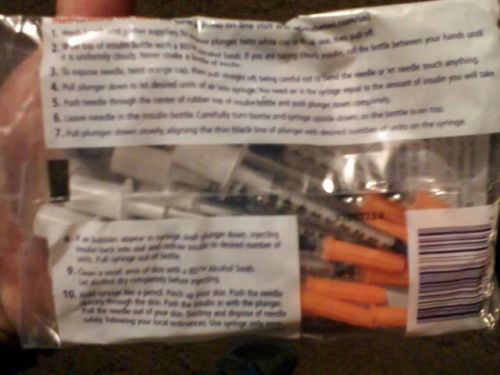 SYRINGES  1/2 ML  5/16 NEW UNOPENED 10 COUNT