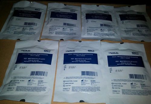 Lot of 7 KCI V.A.C. WhiteFoam Dressing Small M6275033 EXP 01-2015 Latex Free