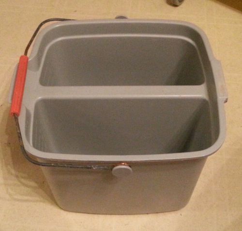 Rubbermaid-Gray Brute Plastic Double Pail Buckets 14 Quart -