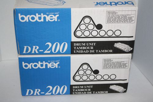 (2) Genuine Brother DR-200 Drum Units Brand New