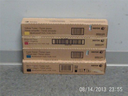 New Genuine Xerox Toner Cartridges CYMK for WorkCentre 7425/7428/7435