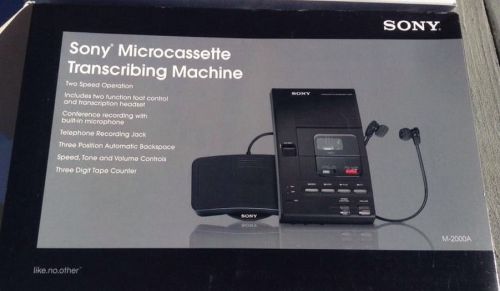 Sony M-2000 Microcassette Transcriber Machine 1989 Japan New In Box