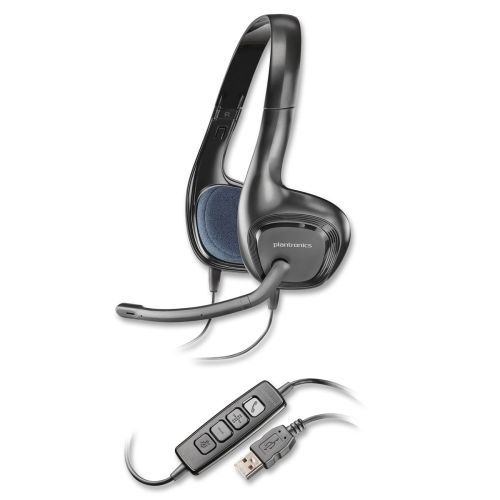 Plantronics .Audio 628 Headset - Stereo - Black, Blue - USB - Wired -6.56 ft