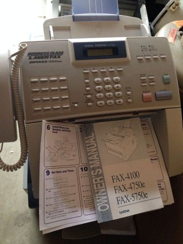 Brother intellifax 4750e fax machine scanner copier 2012 model for sale