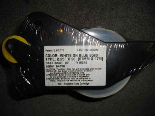 Brady b580 white on blue 2.25&#034; x 90ft 64820 tape cartridge- new for sale
