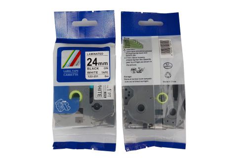 Nextpage Label Tape TZe-251  black on white 24mm*8m compatible for PT330, PT350