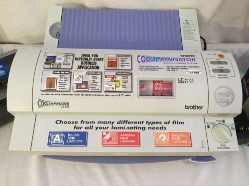 Brother lx-900 laminator with bonus - 4.8 cartridge w/film and 9&#034; refill roll for sale