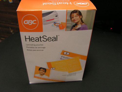 Gbc heatseal 3202105 longlife laminating id badge pouches 10 mil 100/box for sale
