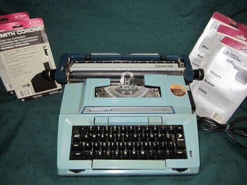 1970&#039;s Smith Corona Coronet XL Model 6E Typewriter w/ Ribbon Cartridges