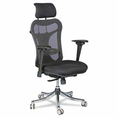 Balt executive office chair, mesh back/upholstered seat, black/chrome (blt34434) for sale