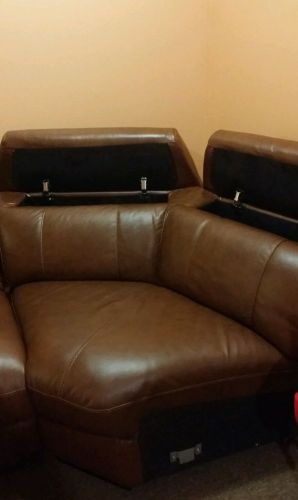 100% leather sectional pieces