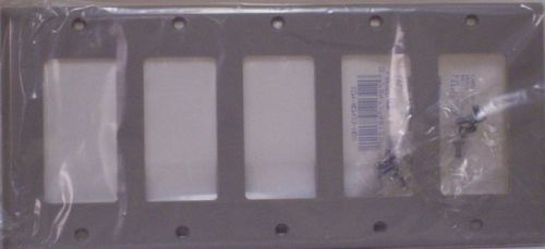 5-gang leviton decora wallplate # 80423-gy for sale