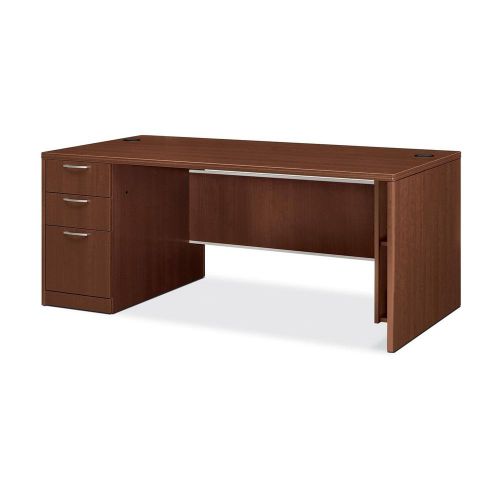 The Hon Company HON11888LFF Attune Cherry Laminate Desk Ensemble