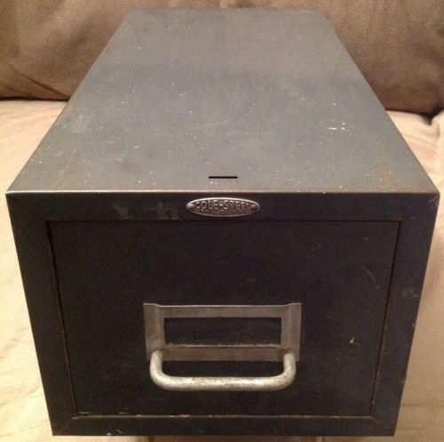Vtg Cole-Steel Metal Industrial File Cabinet Box / Single Drawer /