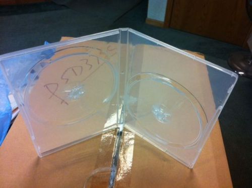 100 14mm double dvd cases, super clear, psc37sc for sale