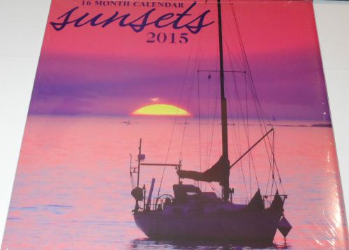 16 Month Calendar ~SUNSETS~2015 By -International Greetings- NEW