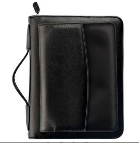 Day-timer 44531 briefcase binder w/zipper 1inring 7-ring 5-1/2inx8-1/2in black for sale