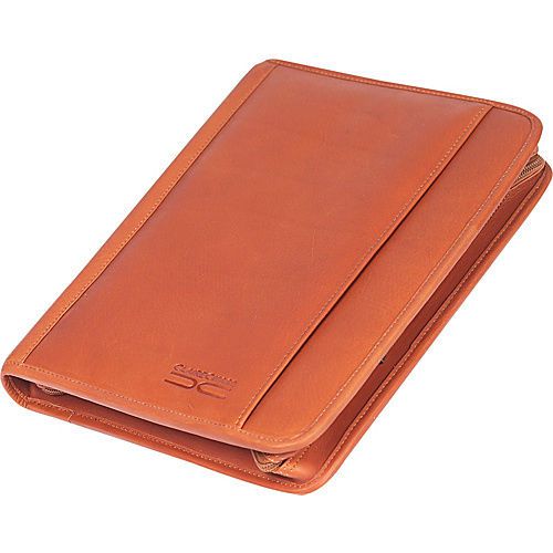 Clairechase classic zippered folio - saddle journals planners and padfolio new for sale