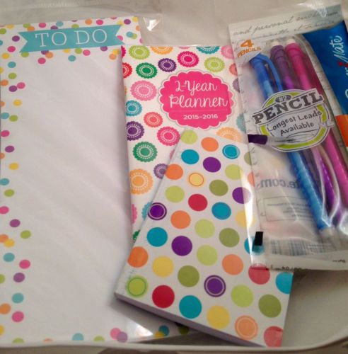 2015-2016 Planner Set With Notepad, To Do List, Pack of Pencils