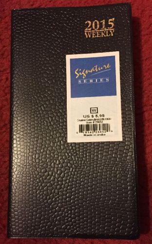 Alligator Black 2015 Calendar Pocket Weekly Planner Daily Appointments Personal.