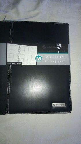 AT-A-GLANCE Executive Monthly Planner for Any Year Black 12.5 x 10 (80-NX91-05)