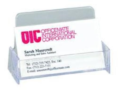 OfficeMate Business Card Holder Clear
