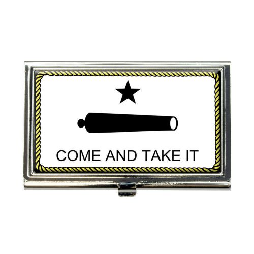 Texas state flag come and take it business credit card holder case for sale
