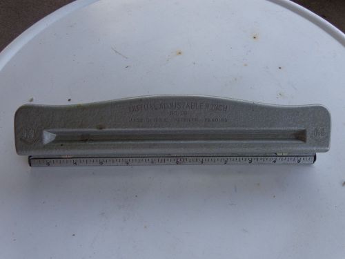 3 hole manual paper hole punch Mutual Adjustable Punch No. 20 Made in U.S.A. 12&#034;