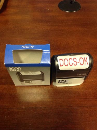 Self inking stamp &#034;docs-ok&#034; in red ink for sale