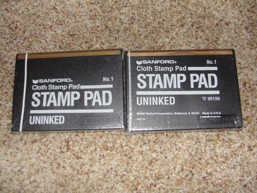 Two New Sanford uninked cloth stamp pad