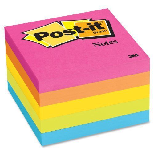 Post-it Notes In Neon Colors - Self-adhesive - 3&#034; X 3&#034; - Assorted - (6545pk)