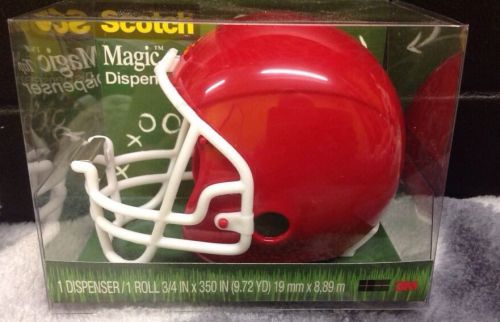 Scotch 3m red football helmet tape dispenser collectible magic tape dispenser for sale
