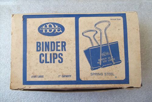 (Lot of 45) ~ LARGE Binder Clips ~ 2&#034; Wide  1&#034; Capacity ~ FREE SHIPPING