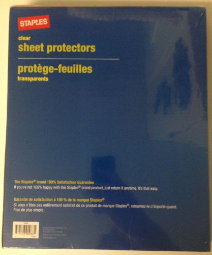 Staples Transparent Sheet Protectors - 100 Pack Archival Quality 2.4 Mil Thick