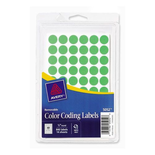 Avery Round Color-coding Label - 0.50&#034; Diameter - 800 / Pack - Circle (ave05052)