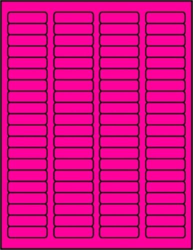 Ace brand 8000 laser labels 1 3/4 x 1/2&#034;  fluorescent  pink  5167 format 80/page for sale