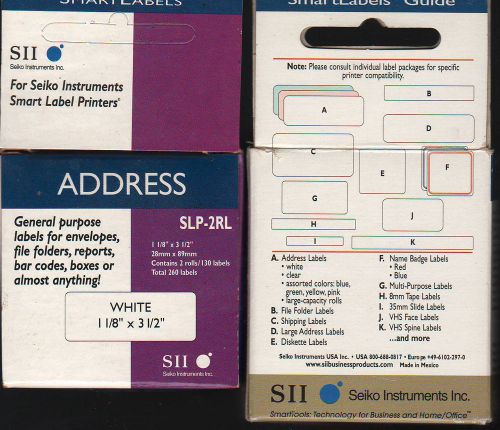 Seiko - Address labels - 1.1 in x 3.5 in - 260 pcs. ( 3 roll(s) x 130 ) SLP-2RL