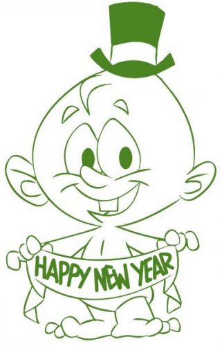30 Custom Green New Years Kid Personalized Address Labels