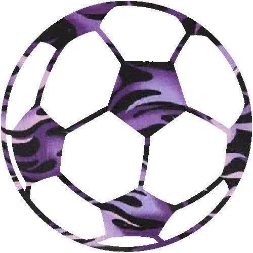30 Custom Purple Soccer Ball Personalized Address Labels