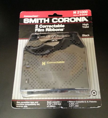 Smith Corona H 21000 2 Correctable Film Ribbons for H Series Black