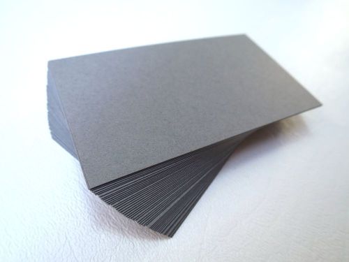 100 Grey/Gray Blank Business Cards 80 lb. Cover 89mm x 52mm- 3.5 x 2