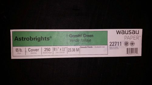 Astrobrights 65 LB Cover (4 packs 250 each) Gemini Green #22711